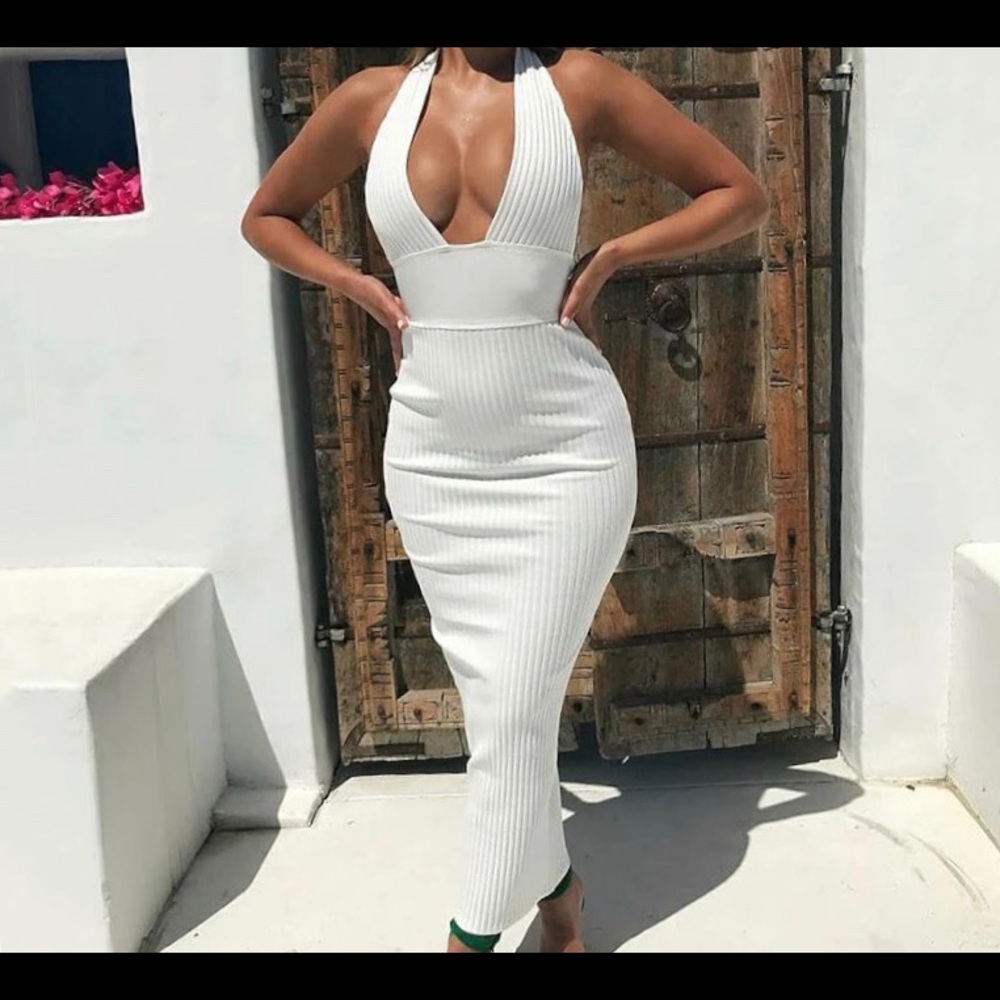 Stretch backless dress